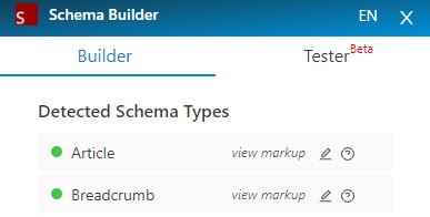Screen shot of Schema Builder